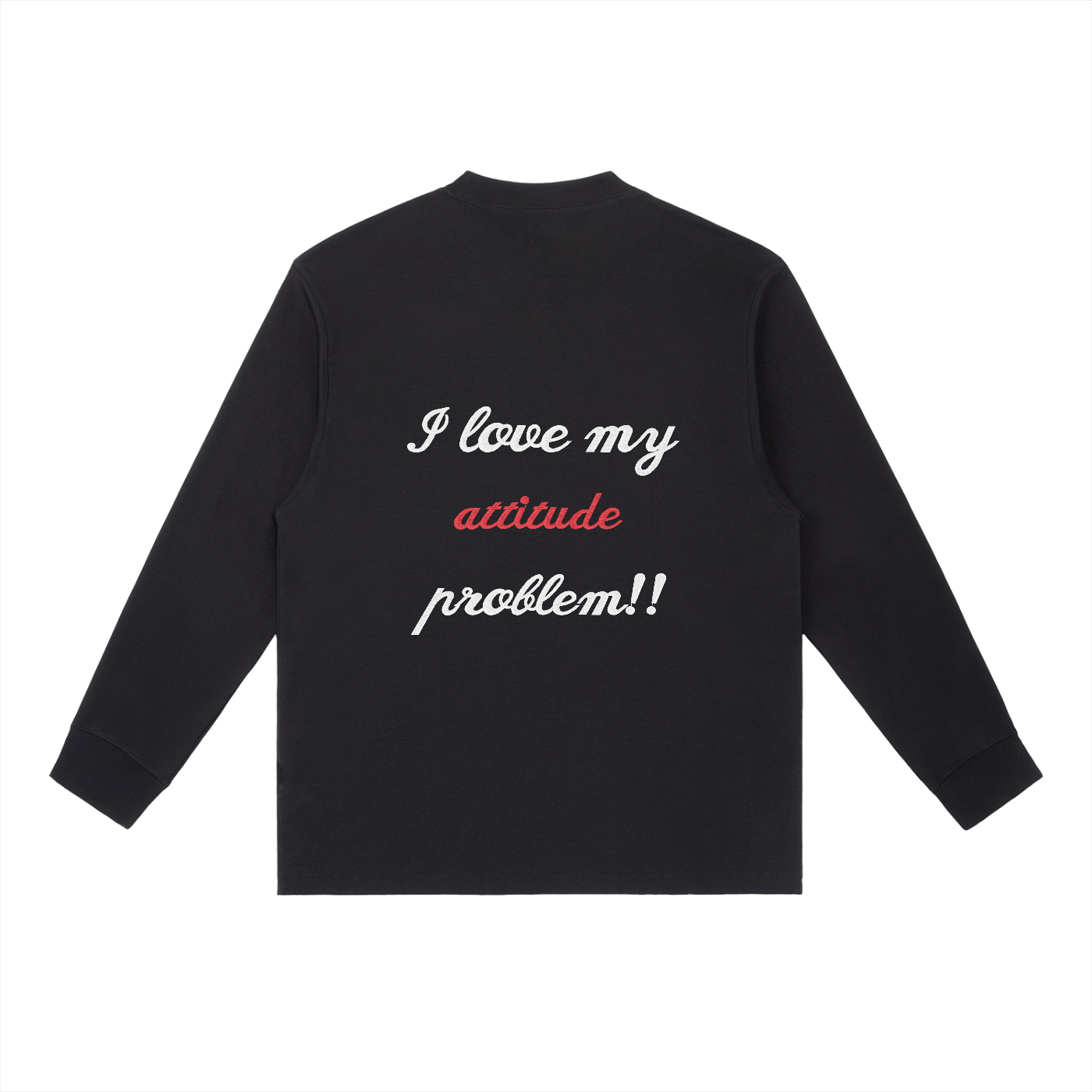 embroided attitude Long-Sleeve T-Shirt