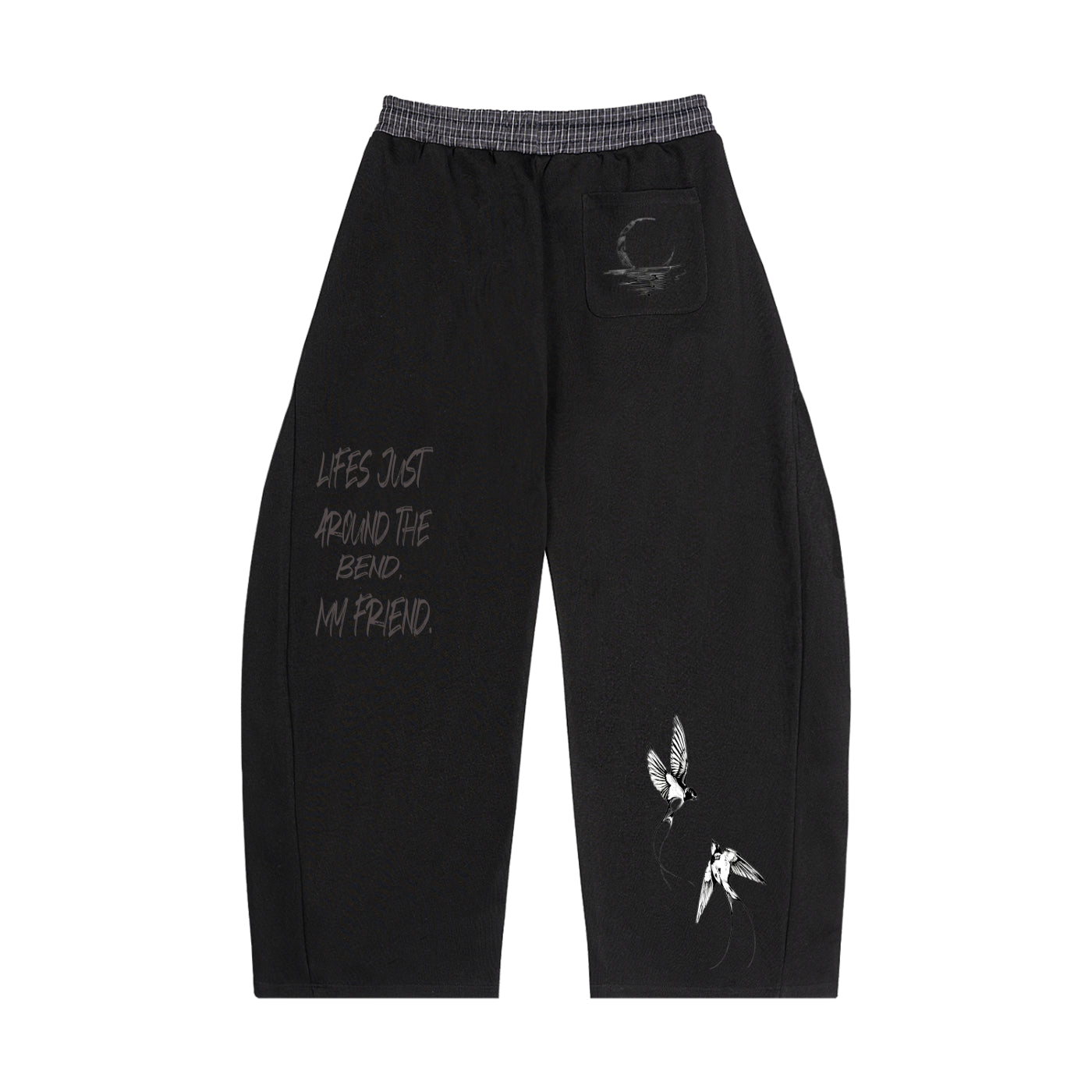 Plaid Waistband Barrel Sweatpants